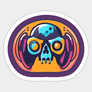 Trippy Skull Sticker